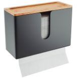 RRP £32.02 NATURE SUPPLIES | Paper Towel Dispenser Wall Mounted | Black