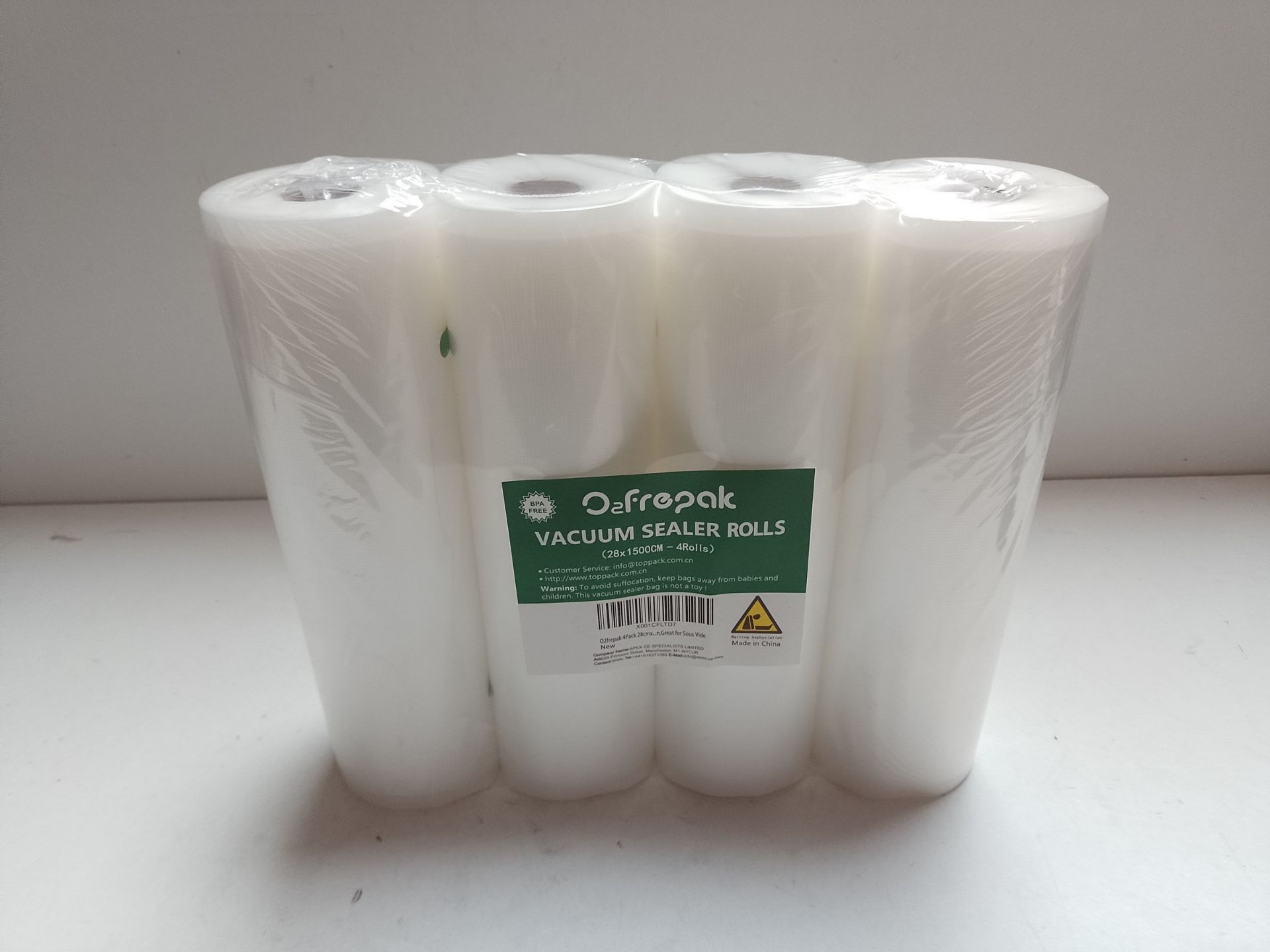 RRP £41.97 BRAND NEW STOCK O2frepak 4Pack 28x1500cm Food Vacuum Sealer Bags Rolls for Food - Image 2 of 2