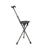 RRP £89.32 KMINA PRO - Carbon Fiber Walking Stick with Seat (Height Adjustable Handle)