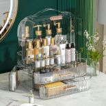 RRP £34.24 LINFIDITE Cosmetics Storage Box Transparent Lid Large