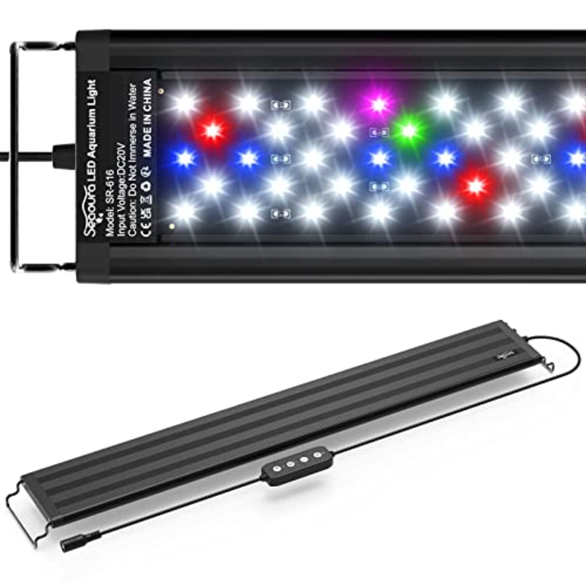 RRP £32.87 SEAOURA Led Aquarium Light for Plants-Full Spectrum