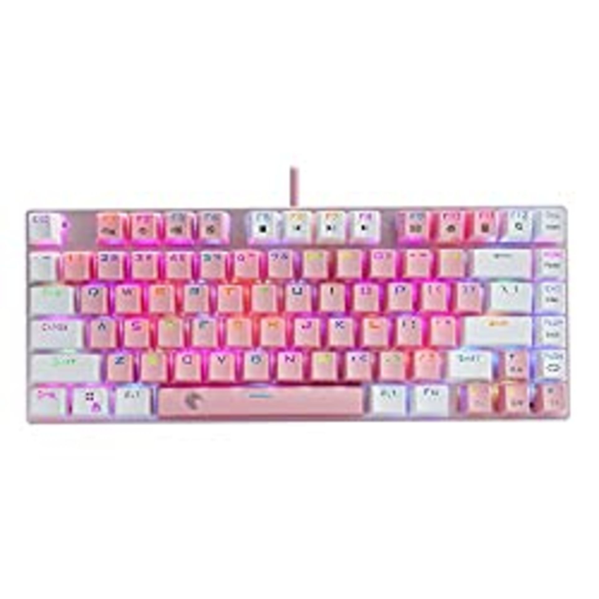 RRP £22.28 HUO JI Compact Wired Mechanical Keyboard: Compact 81 Keys