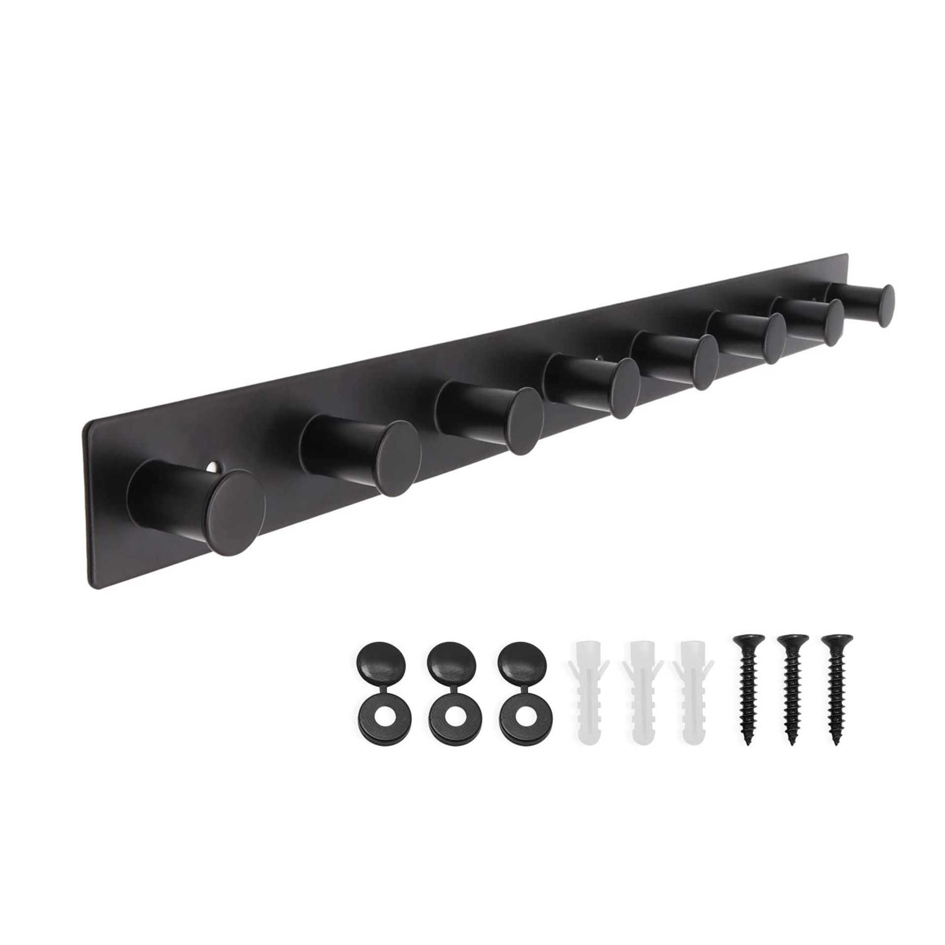 RRP £26.77 Hook Rack Stainless Steel Coat Hooks Wall Hooks Screws Coat Rack with 8 Hooks