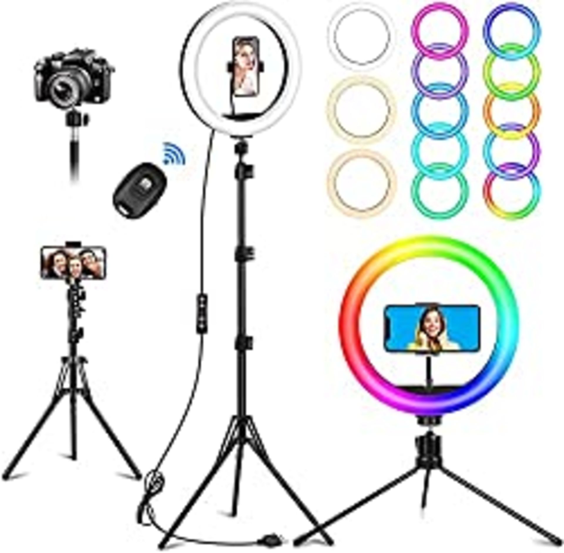 RRP £27.39 Ring Light with Tripod Stand & Phone Holder