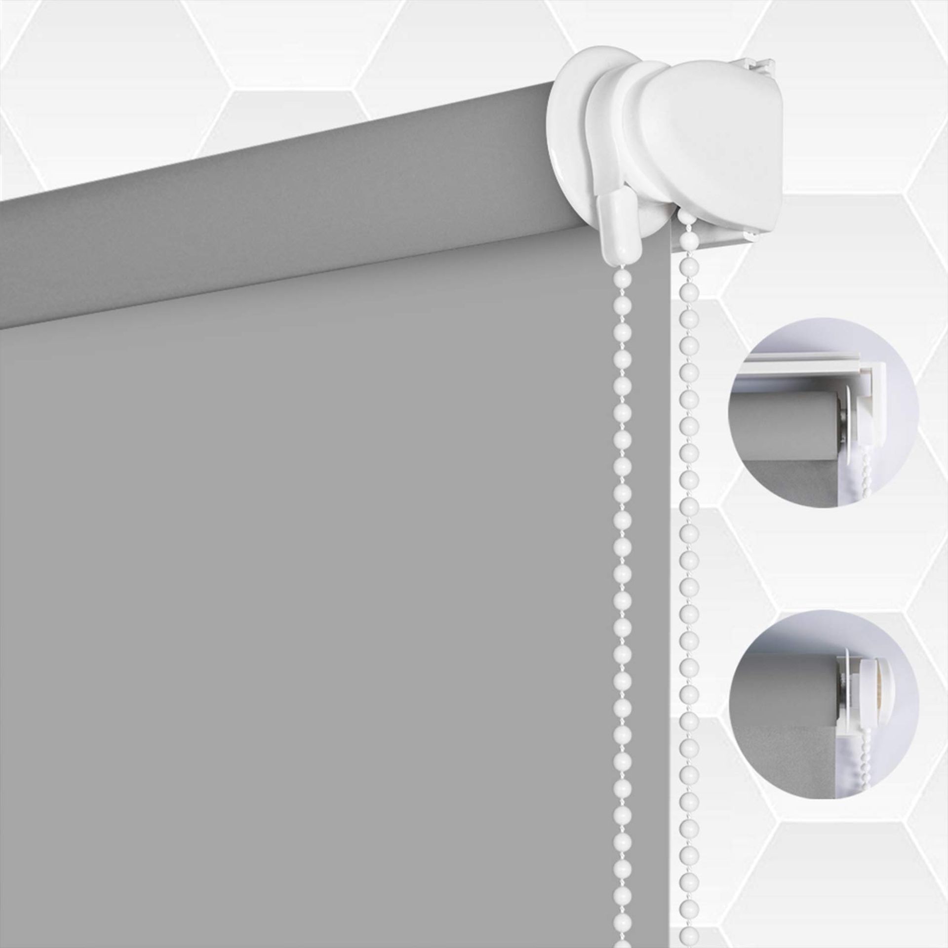 RRP £34.24 SMONTER 100% Blackout Waterproof Fabric Window Roller Shades Blind