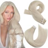 RRP £41.16 Moresoo Tape in Hair Extensions Real Human Hair Remy