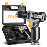 RRP £22.73 Cordless Drill DEKOPRO 12V Power Battery Drill Set