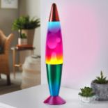 RRP £27.37 Global Gizmos 55149 16 Rainbow Lava Lamp | Retro