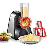 RRP £45.31 FOHERE Electric Cheese Grater 150W Electric Grater for Fruit and Vegetables