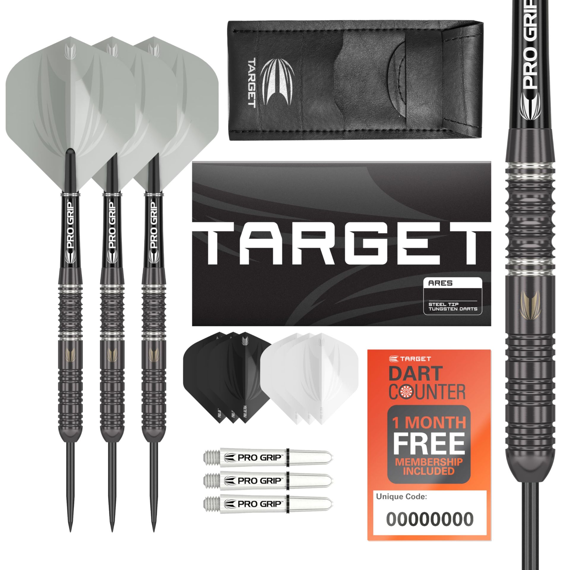 RRP £32.84 TARGET Darts Ares 22G 80% Tungsten Steel Tip Darts Set