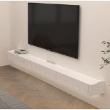 RRP £456.65 Pmnianhua Floating TV Stand in Solid Wood
