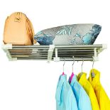 RRP £31.93 BAOYOUNI Extendable Closet Shelf Rod Clothes Hanger