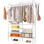 RRP £47.78 Apstour Garment Rack Clothes Rack Coat Rack-Clothing Rail