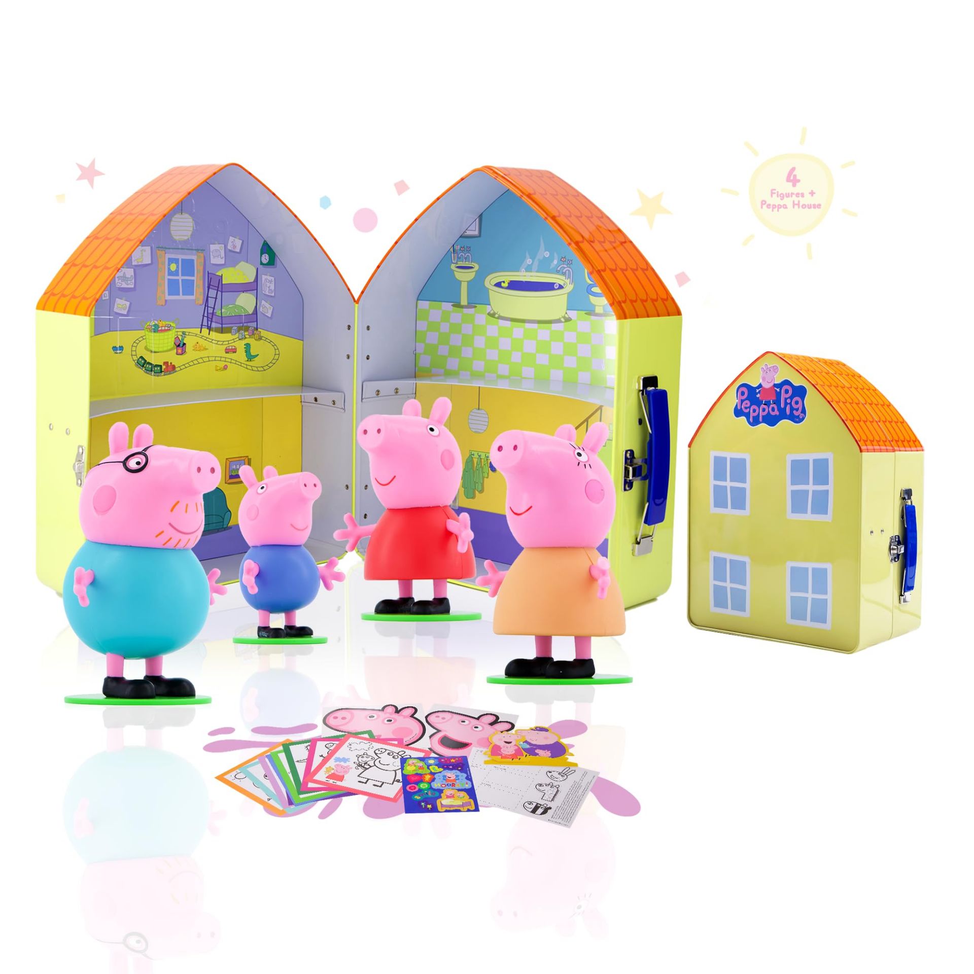 RRP £22.80 Peppa Pig Family Figures - Set of 4 Family House with Playset Toys