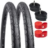 RRP £45.65 YunSCM 2-Pack Road Bike Tyres 700x28C ETRTO 28-622