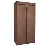 RRP £27.90 G-Rack Floding Wardrobe Brown Set Canvas Organizer with Hanging Storage