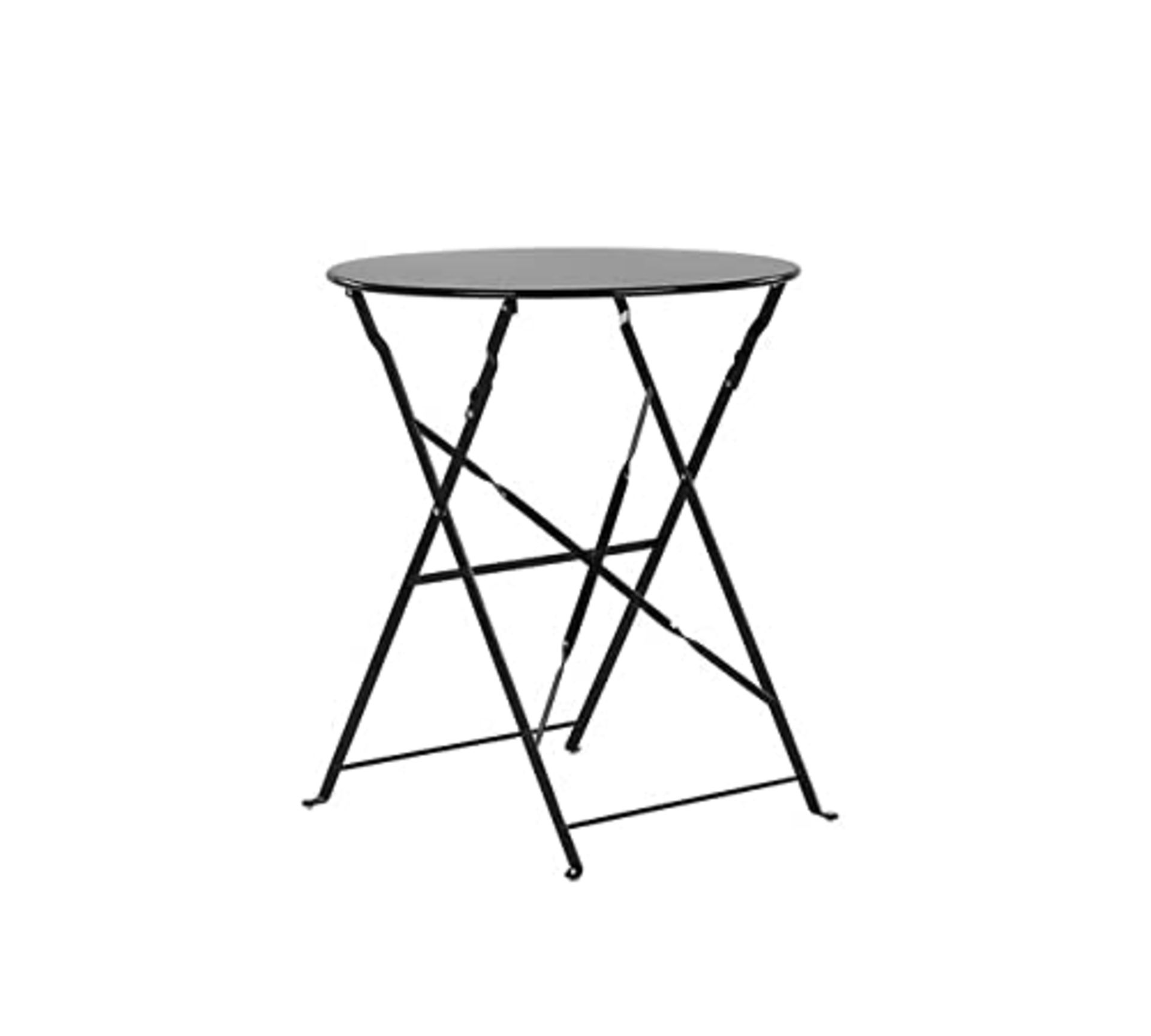 RRP £34.24 Havnyt Folding Garden Table 60cm in Black Metal