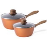 RRP £37.66 Induction Saucepan Set with Lid Non Stick Saucepan