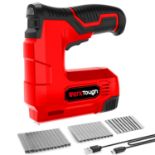 RRP £31.96 Werktough 4v Cordless Staple Gun/Brad Nailer 2 in 1