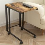 RRP £42.13 J JACKCUBE DESIGN Side End Tables with Rolling Casters