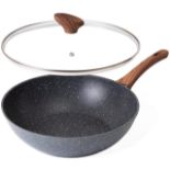 RRP £28.52 nuovva Induction Non Stick Wok Pan Deep Stir Fry