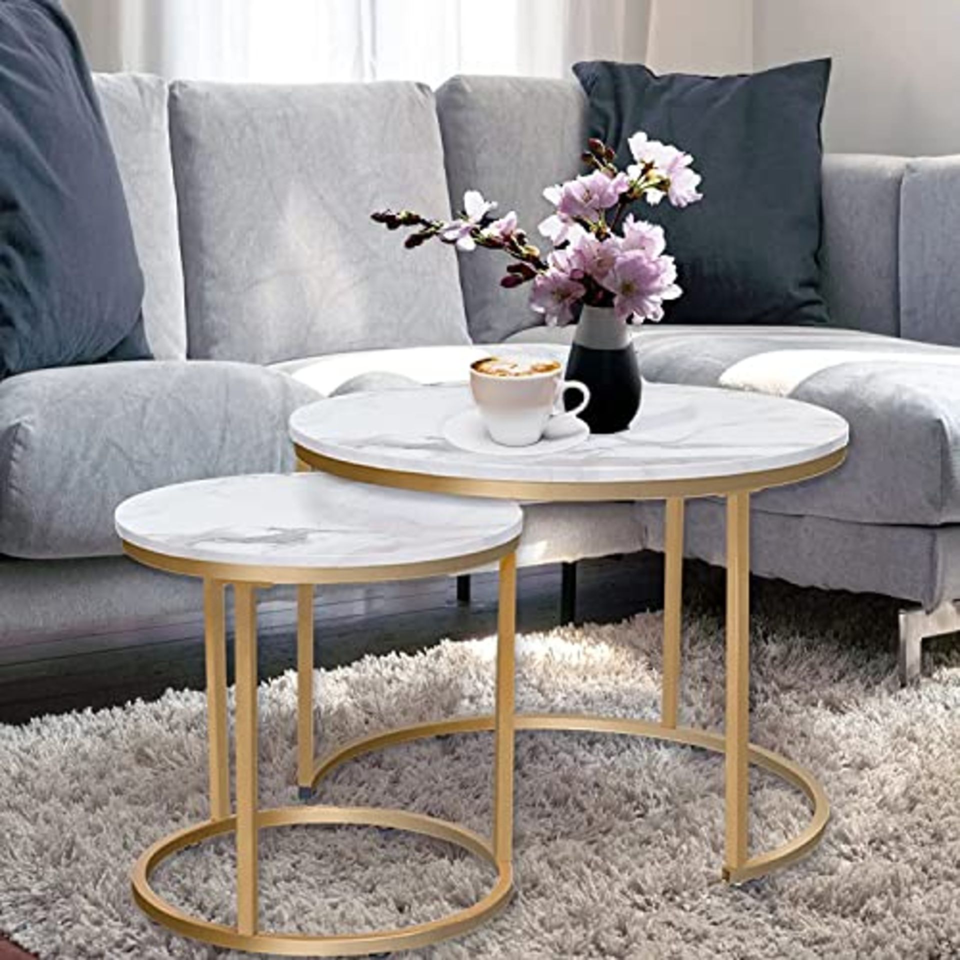 RRP £79.90 HEYZOEY Round Coffee Tables