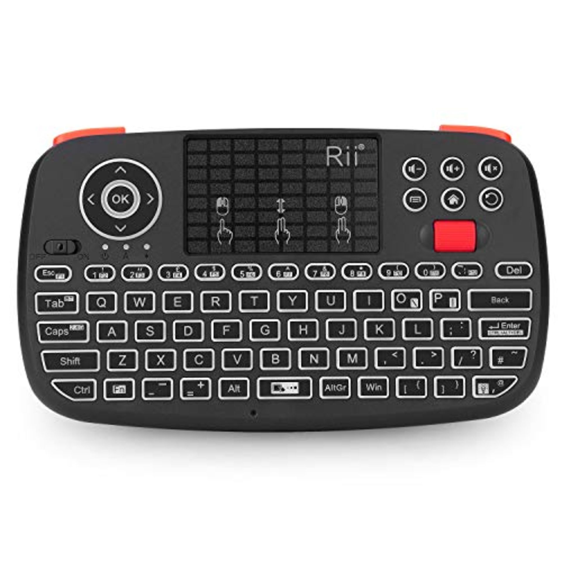 RRP £21.67 Rii New Dual Mode Wireless Multimedia Keyboard with