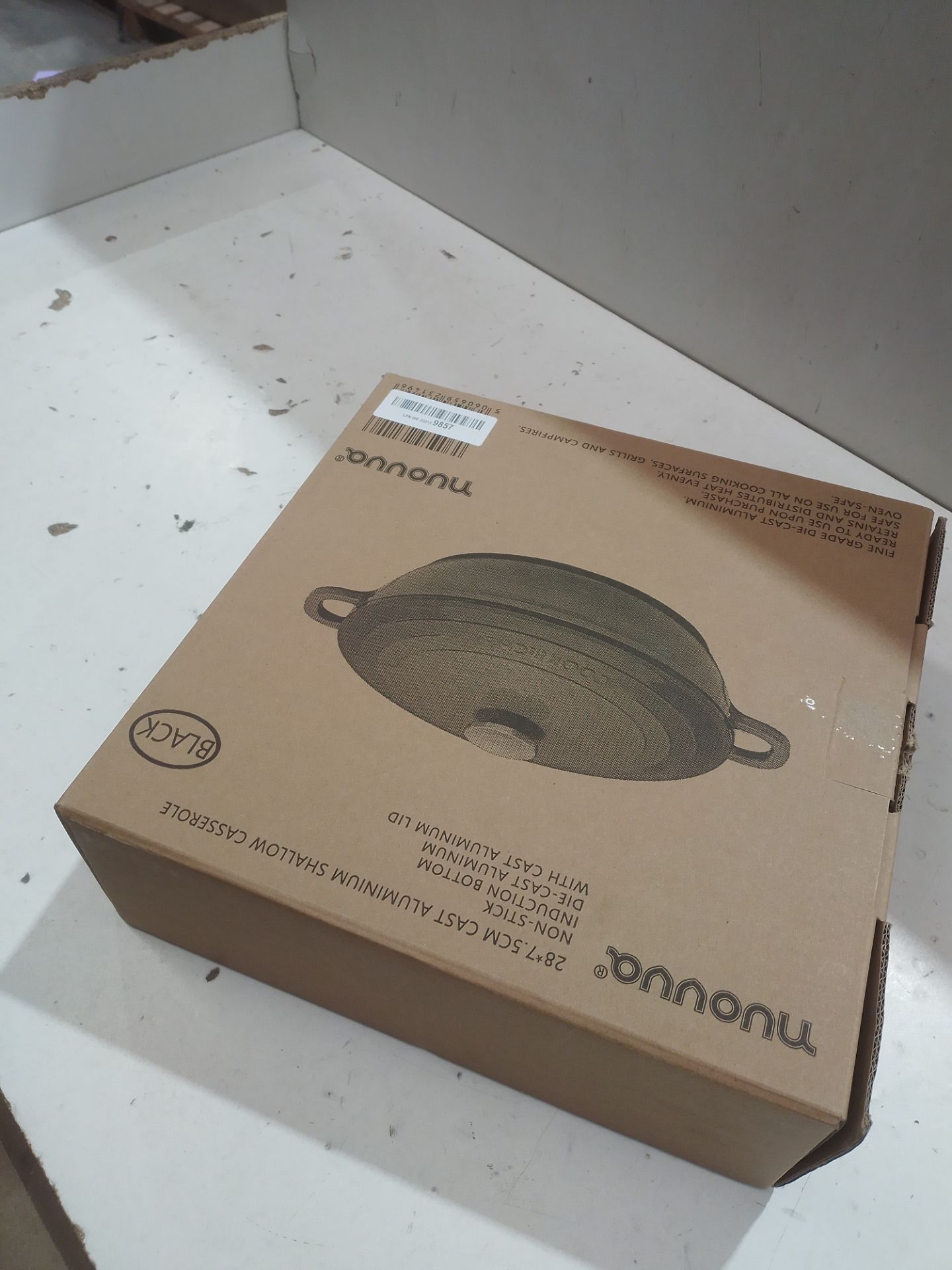 RRP £38.80 Non-Stick Aluminium Pot with Lid Sturdy Shallow - Image 2 of 2