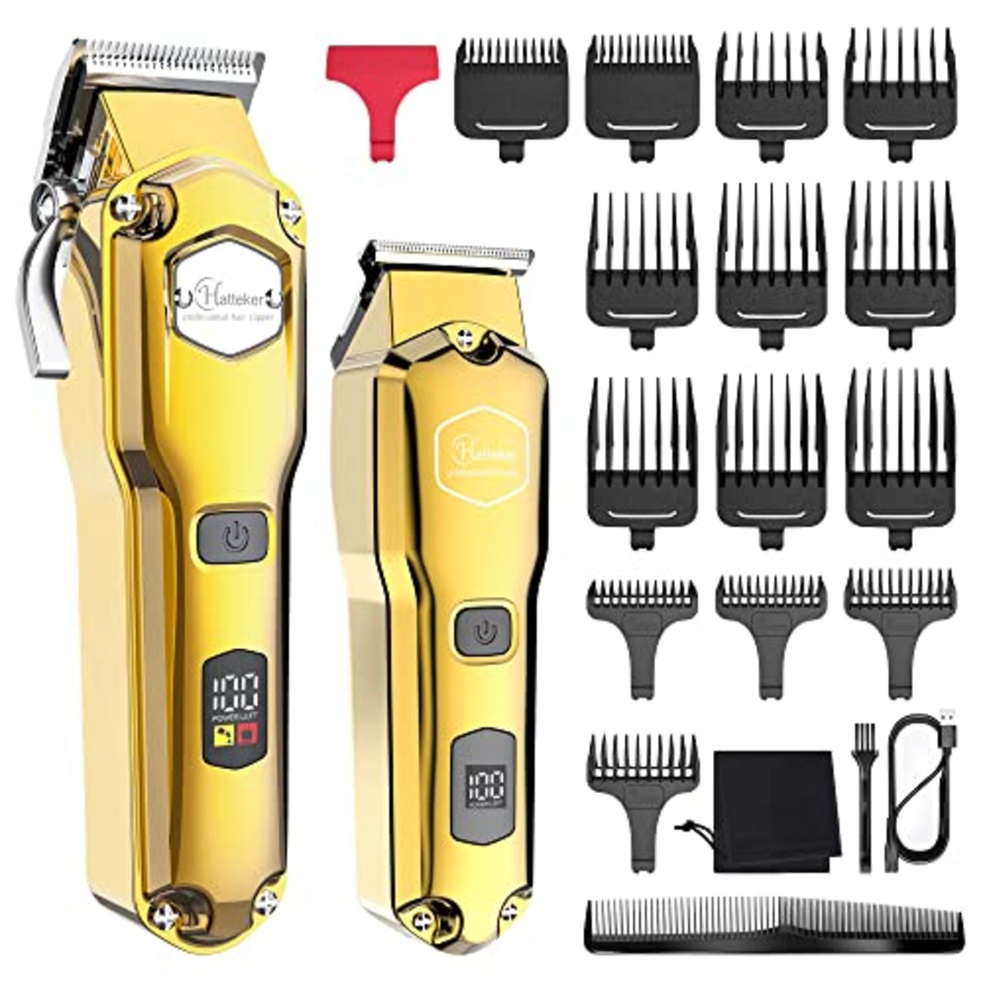 RRP £45.65 Hatteker Hair Clipper & Trimmer Set for Men IPX7 Waterproof