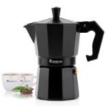 RRP £21.67 RAINBEAN Moka Pot 6 Cups/300ml