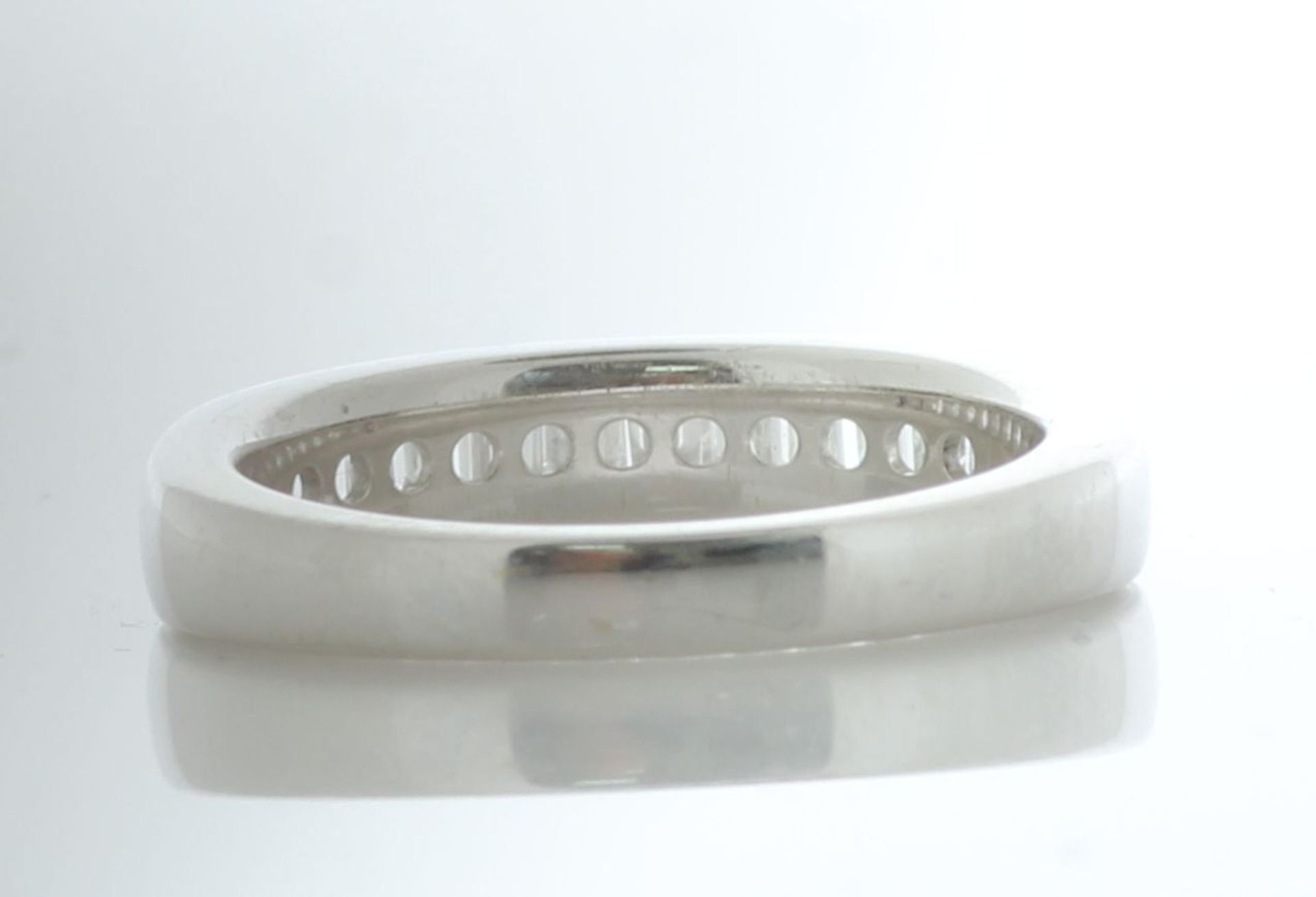 Platinum Semi Eternity Diamond Ring 1.50 Carats - Valued By AGI £5,555.00 - A semi eternity set band - Image 4 of 5