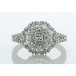 10ct White Gold Diamond Cluster Ring 1.29 Carats - Valued By AGI £3,995.00 - This unique 10ct