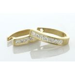 18ct Yellow Gold Oval Hoop Diamond Earring 0.80 Carats - Valued By AGI £3,880.00 - Each of these