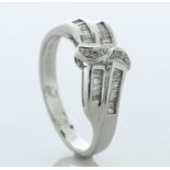 18ct White Gold Diamond 'Bow' Ring 0.23 Carats - Valued By AGI £2,195.00 - A stunning 18ct white