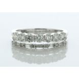 10ct White Gold Half Eternity Diamond Ring 1.42 Carats - Valued By AGI £4,995.00 - A double band