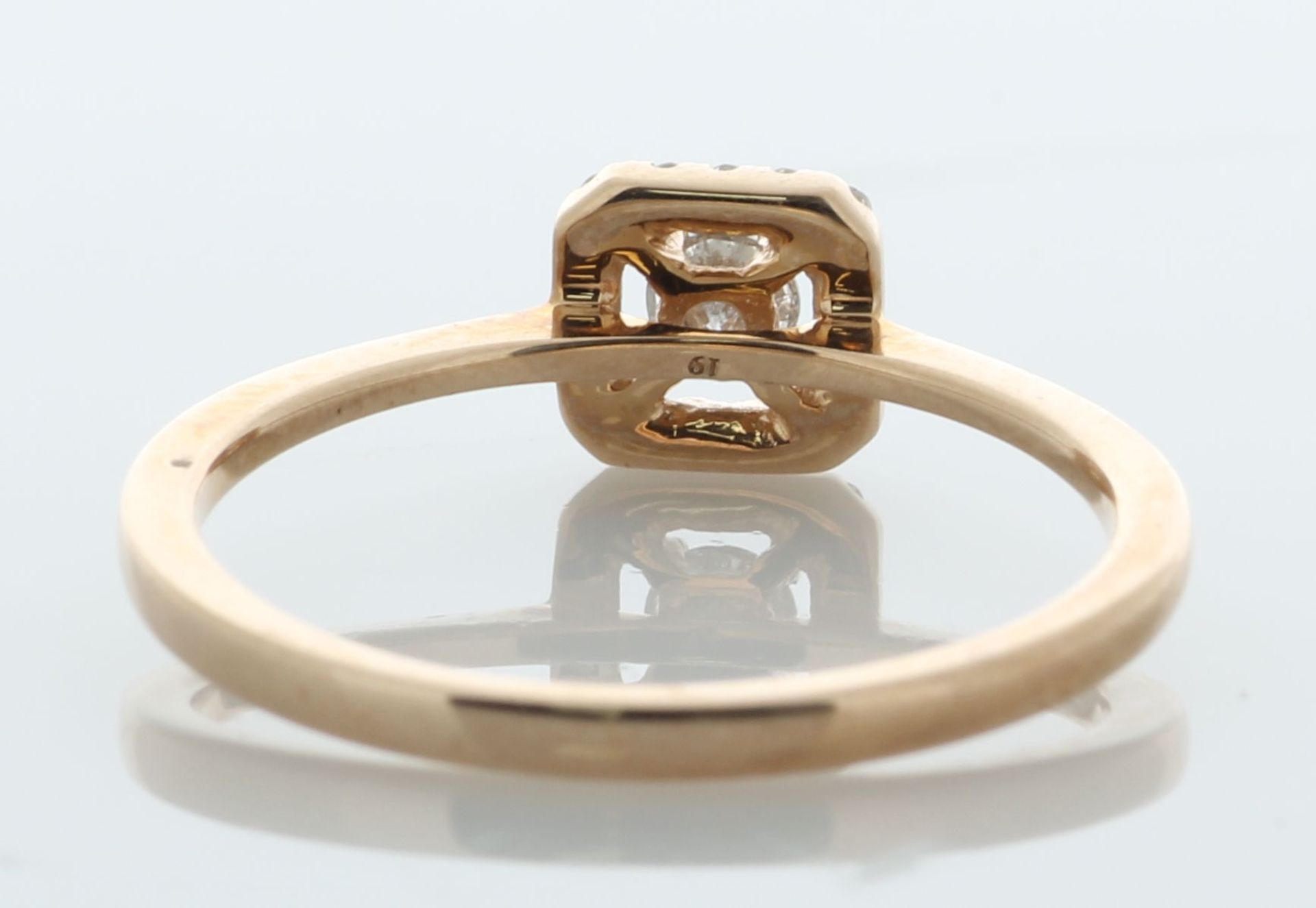 10ct Rose Gold Diamond Halo Ring 0.28 Carats - Valued By AGI £1,995.00 - A stunning 10ct rose gold - Image 5 of 6