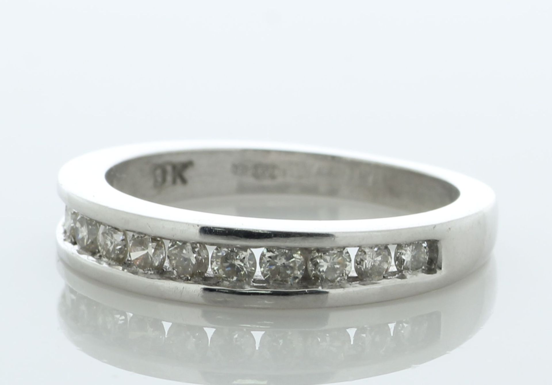 9ct White Gold Half Eternity Diamond Ring 0.50 Carats - Valued By AGI £2,950.00 - Twelve round - Image 2 of 5
