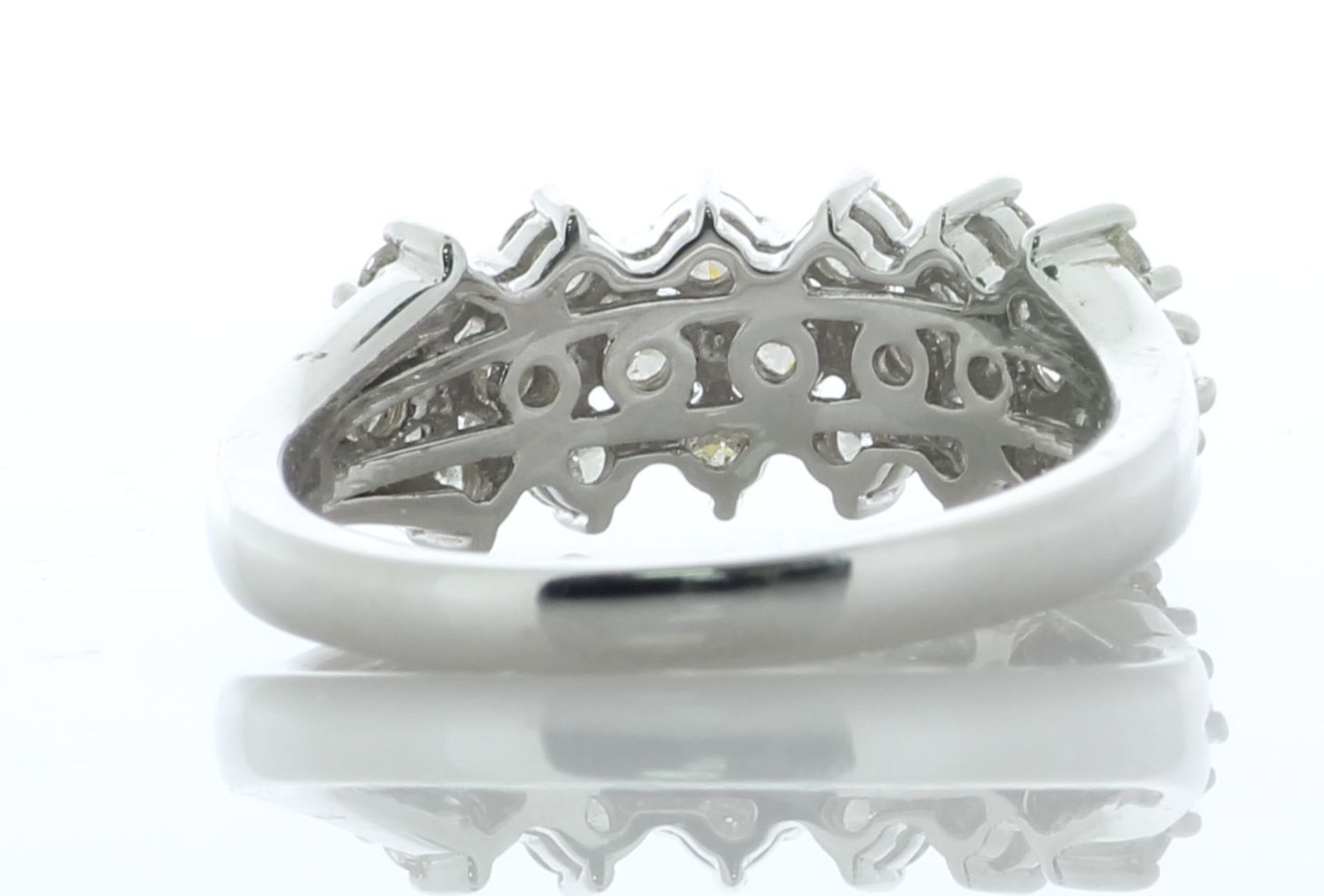 14ct White Gold Three Row Semi Eternity Diamond Ring 1.00 Carats - Valued By AGI £4,310.00 - This - Image 4 of 6