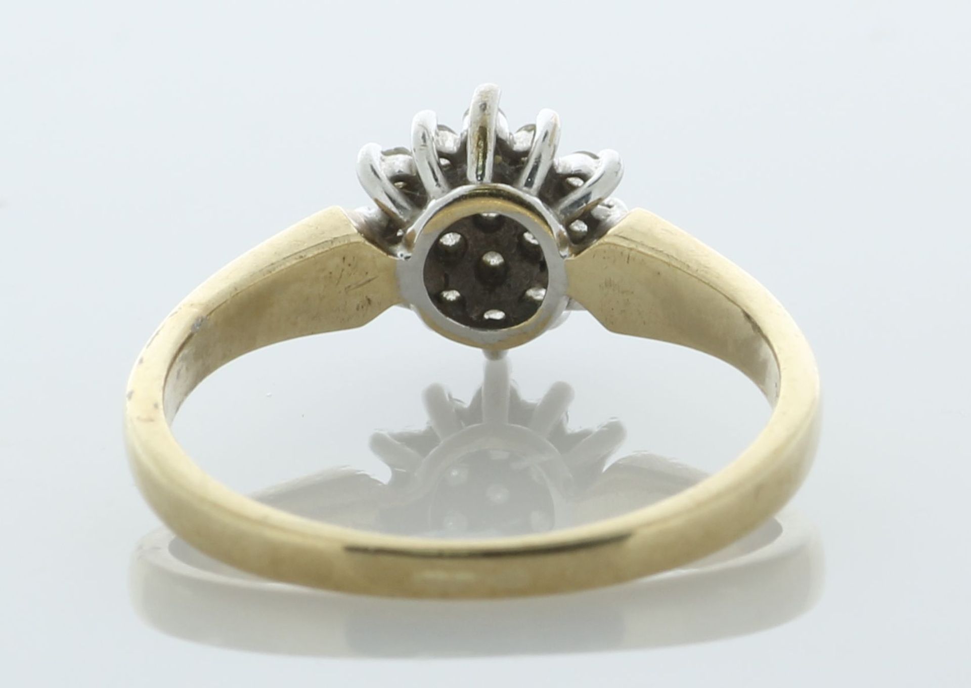 9ct Yellow Gold Diamond Ring 0.12 Carats - Valued By AGI £870.00 - A twist on the classic - Image 5 of 6