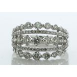 14ct White Gold Half Eternity Diamond Ring 1.76 Carats - Valued By AGI £5,995.00 - This stunning