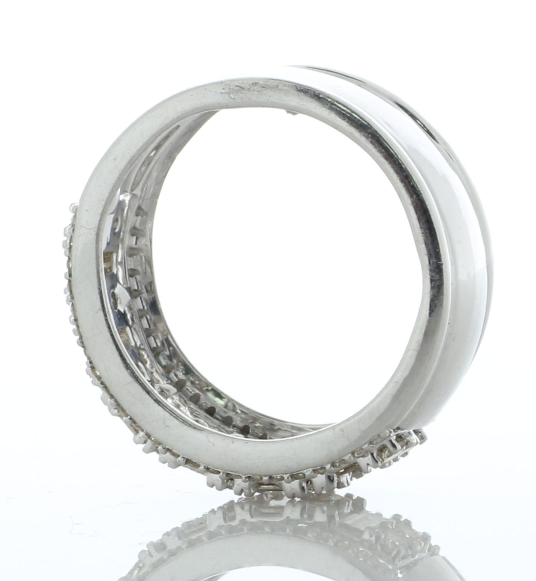 9ct White Gold Semi Eternity Diamond Ring 1.31 Carats - Valued By AGI £3,995.00 - This semi eternity - Image 4 of 5