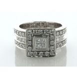 18ct White Gold ILIANA Cluster Diamond Ring 1.50 Carats - Valued By AGI £5,355.00 - A stunning