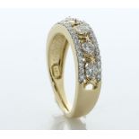 14ct Yellow Gold Half Eternity Diamond Ring 0.74 Carats - Valued By AGI £4,265.00 - A delightful