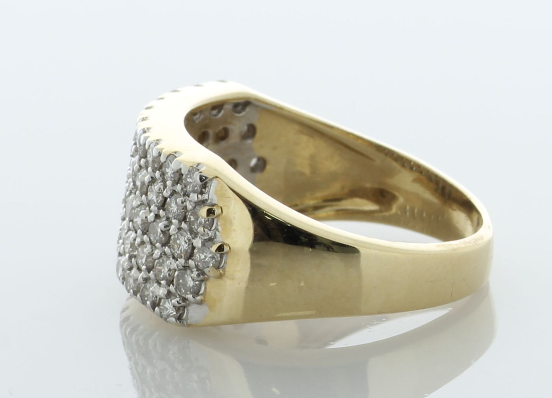 14ct Yellow Gold Diamond Five Row Ring 1.50 Carats - Valued By AGI £4,950.00 - This beautiful ring - Image 3 of 5