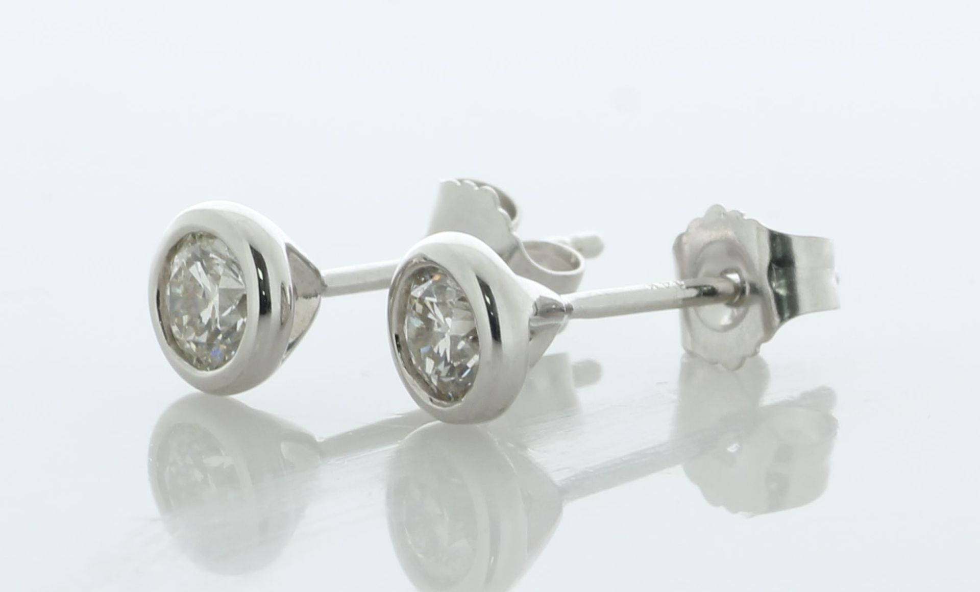 14ct White Gold Solitaire Diamond Earrings 0.60 Carats - Valued By AGI £4,995.00 - A gorgeous paid - Image 2 of 5