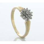 9ct Yellow Gold Diamond Ring 0.12 Carats - Valued By AGI £870.00 - A twist on the classic