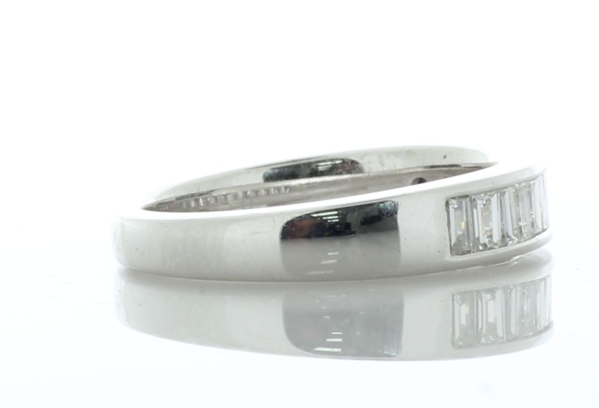 Platinum Semi Eternity Diamond Ring 1.50 Carats - Valued By AGI £5,555.00 - A semi eternity set band - Image 3 of 5