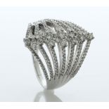 14ct White Gold Diamond Ring 2.00 Carats - Valued By AGI £4,995.00 - A stunning seven band