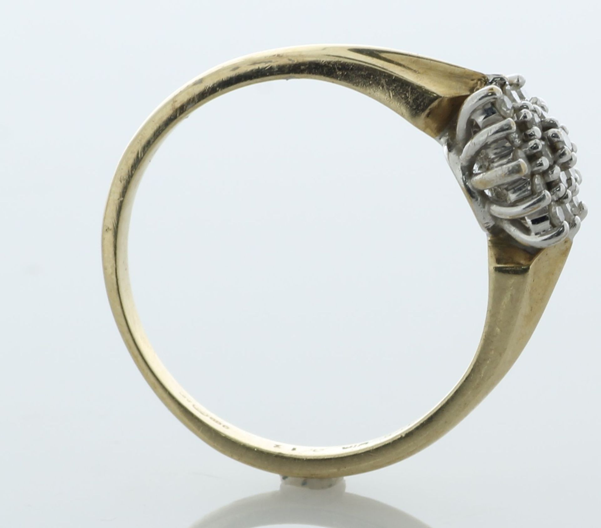 9ct Yellow Gold Diamond Ring 0.12 Carats - Valued By AGI £870.00 - A twist on the classic - Image 2 of 6