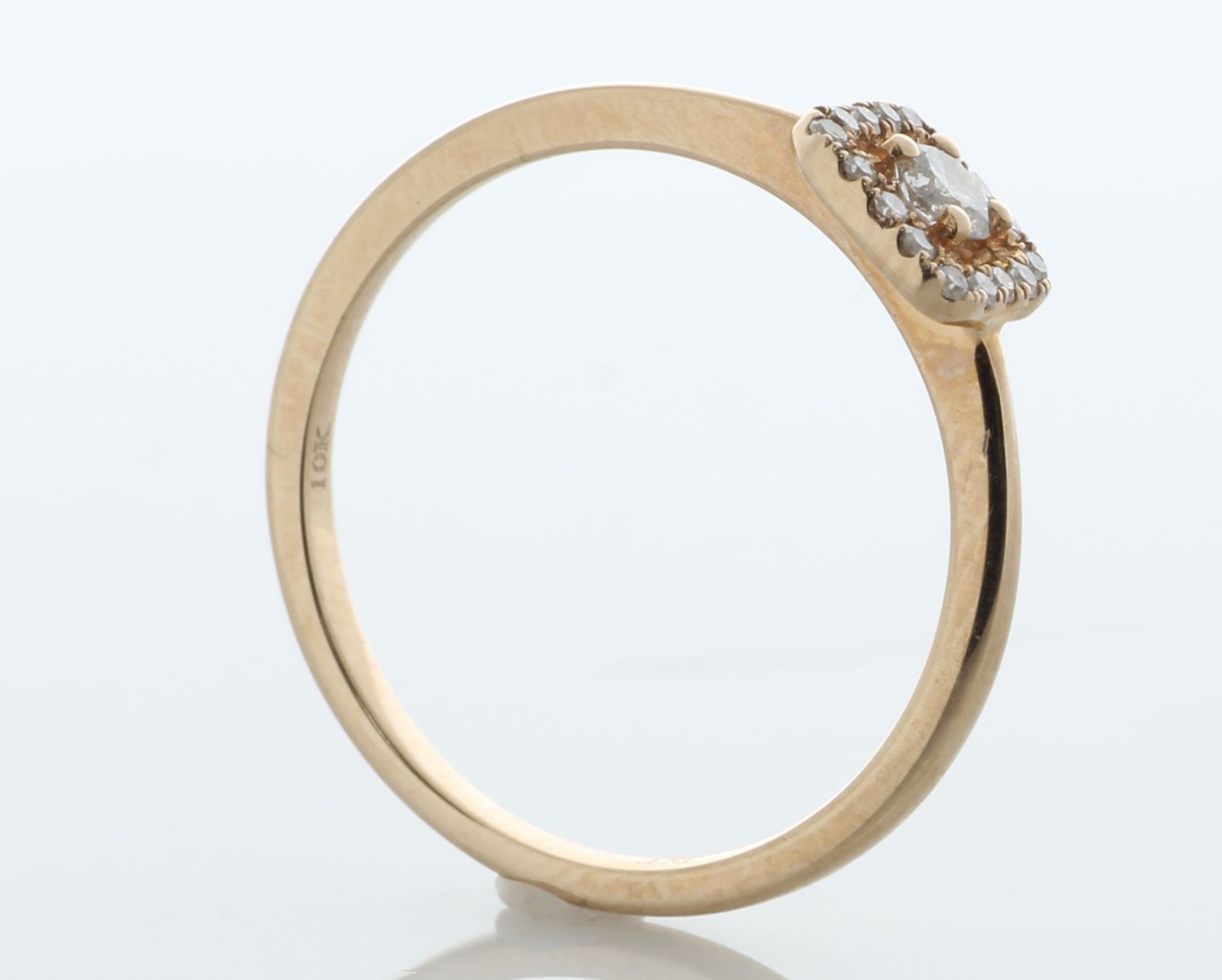 10ct Rose Gold Diamond Halo Ring 0.28 Carats - Valued By AGI £1,995.00 - A stunning 10ct rose gold - Image 2 of 6
